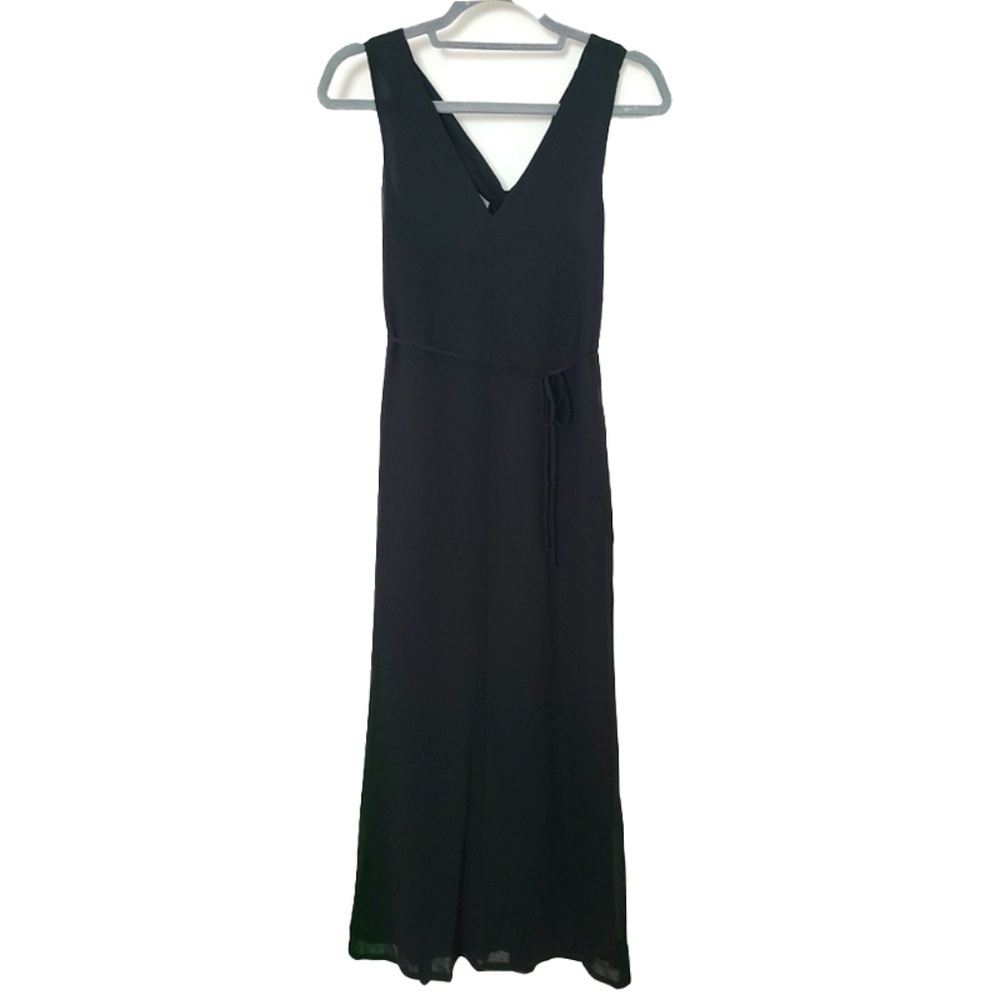 Black Chiffon Twist-Back Maxi Dress Size XXS Petite (New)